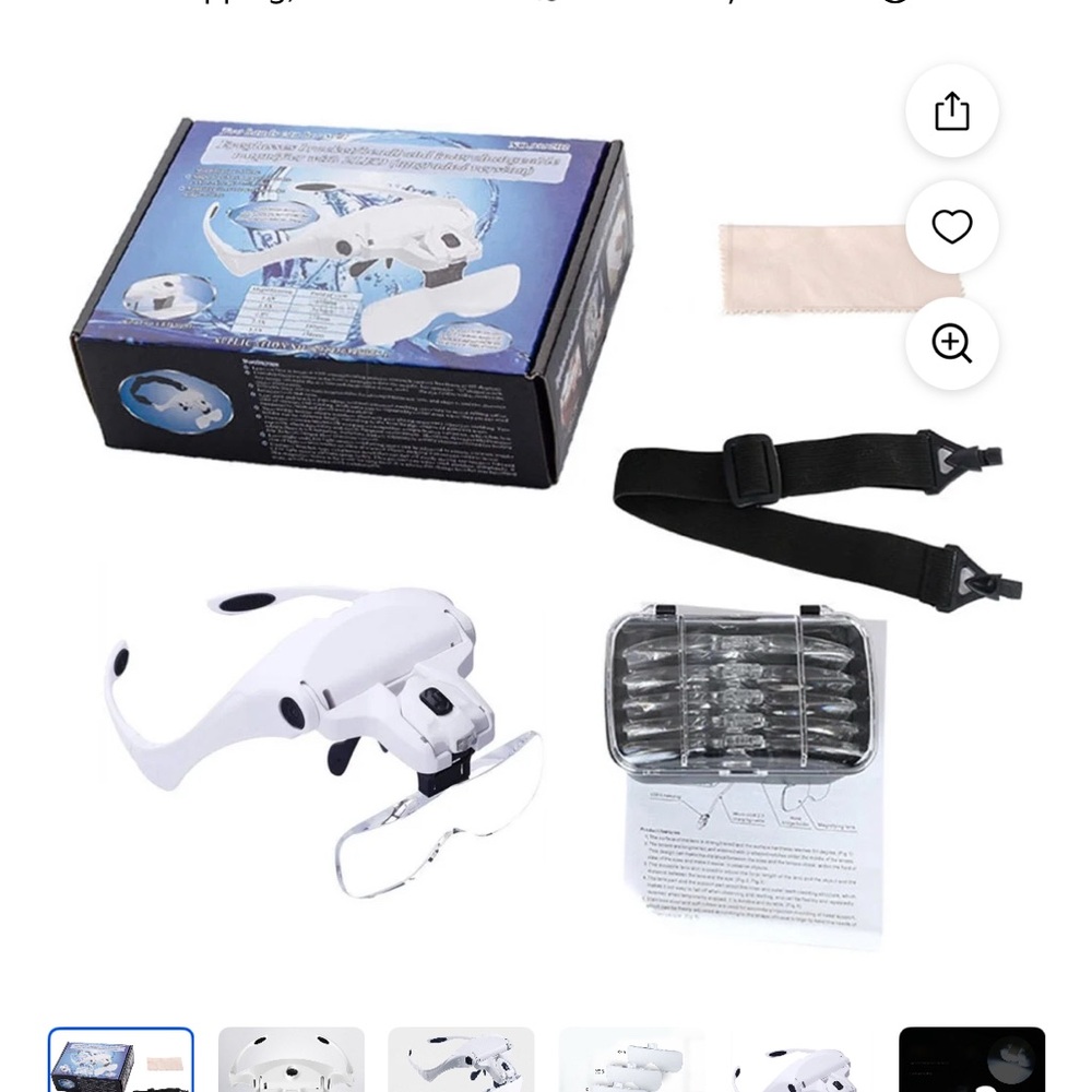 White LED Head Magnifier with Interchangeable Lenses